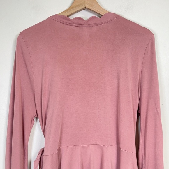 ANTHROPOLOGIE | ERI + ALI SCALLOP RUSTY PINK WRAP TOP - Picture 10 of 14